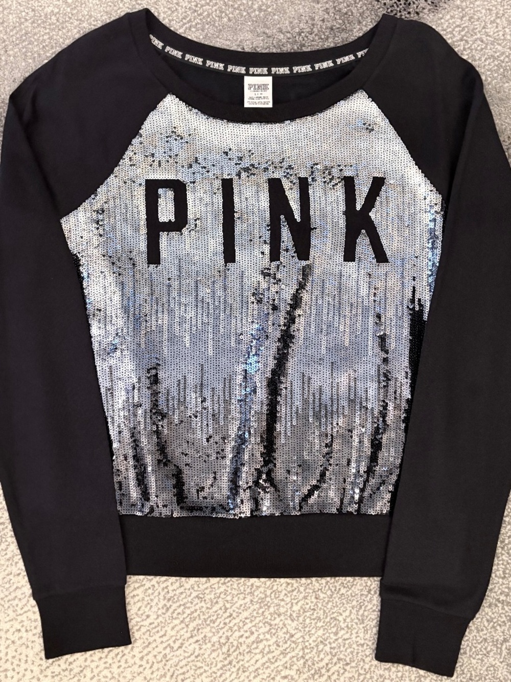 VS PINK Vintage Bling Crew Neck Sweatshirt